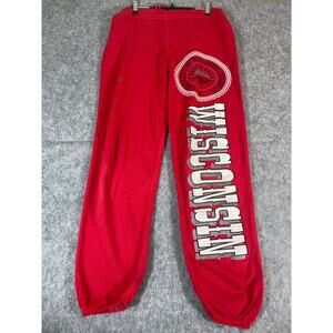 Vintage Wisconsin Badgers SweatPants Mens 38x30 Red Drawstring College Retro